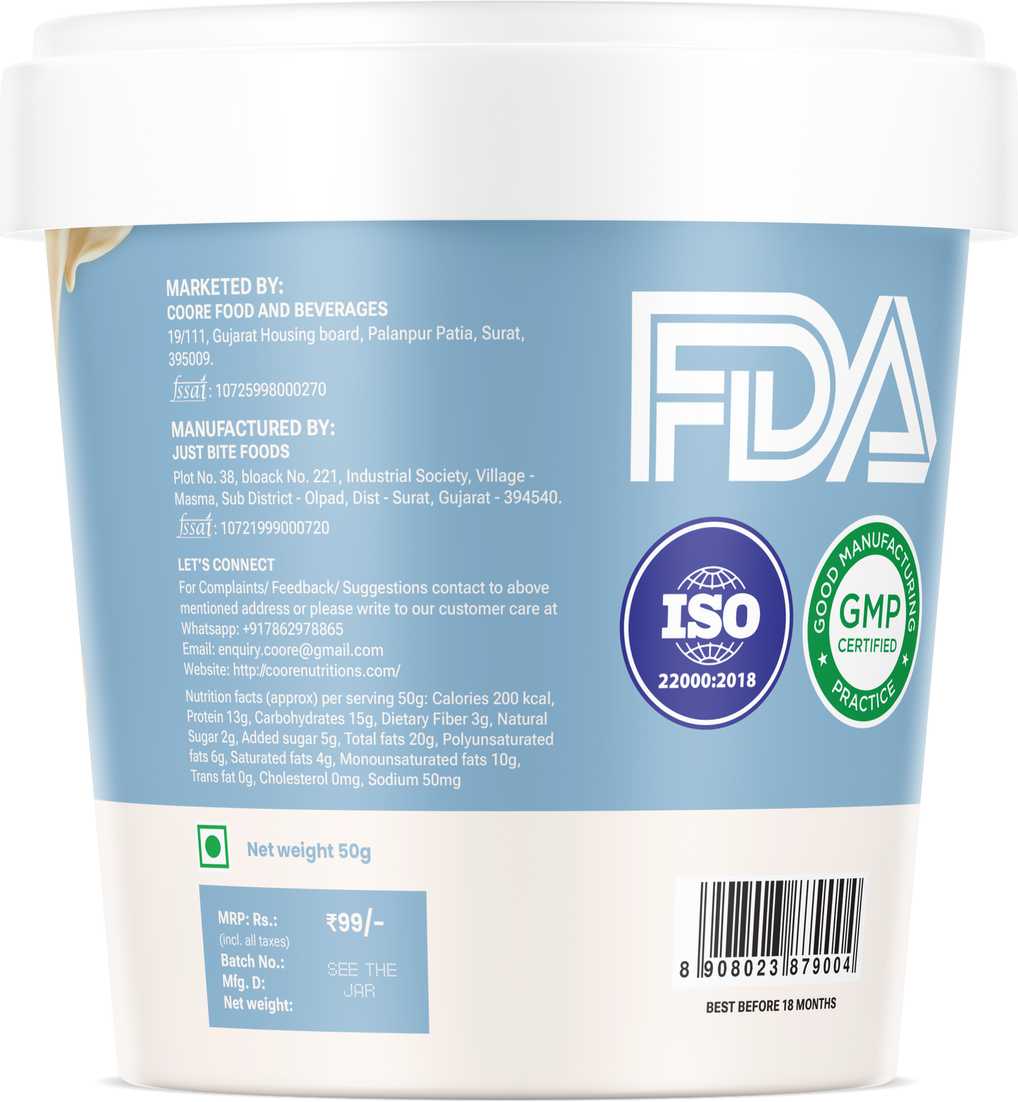 White Chocolate Pindakaas (x8)